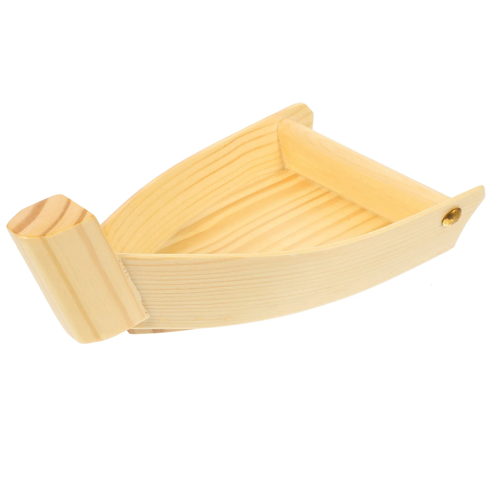 

Wooden Sushi Plate Boat 19cm Mini Dessert Tray Food Serving Platter Side Dish Rustic Home Restaurant