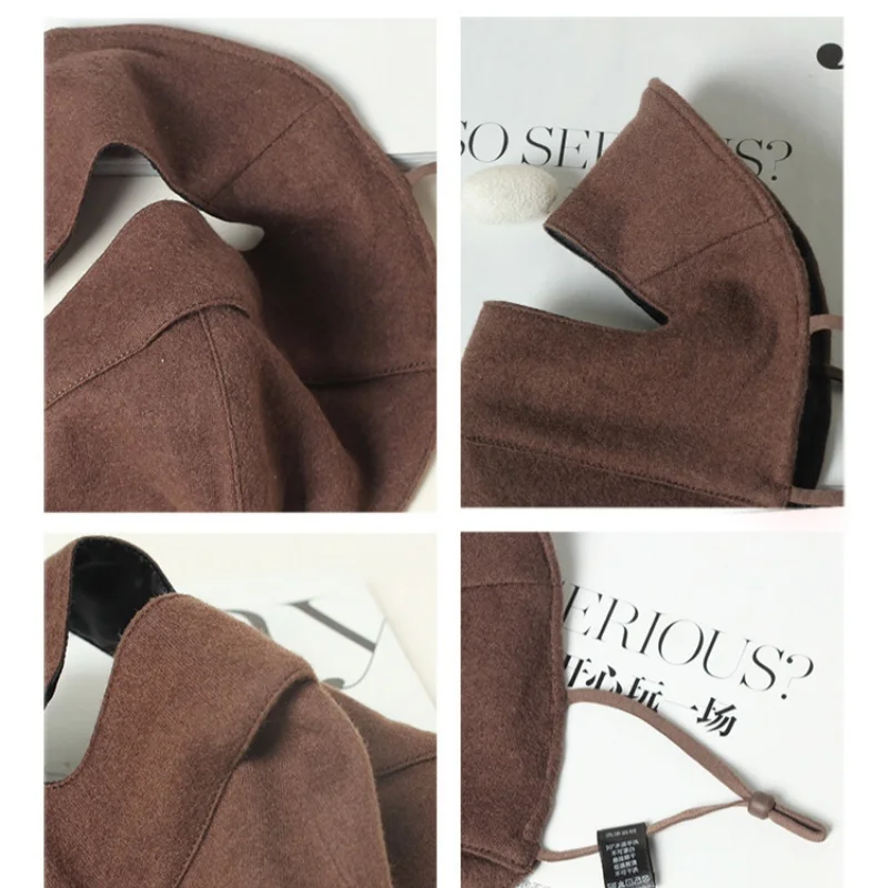 Birdtree,100% Sheep Wool Face Mask for Woman,Cold-proof ,Adult Silk Thicken Warmth Shield for Outdoor,2025 Winter New A5N530JF