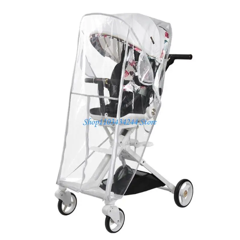 

G2TC Portable Baby Jogging Stroller Universal Rain Cover Ventilated Weather-Shield Waterproof Windproof for Most Strollers