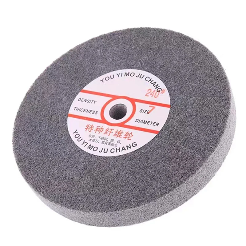 Fiber Wheel Nylon Polishing Wheel Non-woven Cloth Grinding Wire Drawing and Polishing Sheet 200 * 25 5P 7P 9P 12P