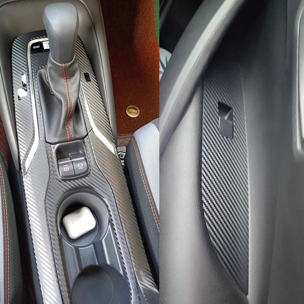 

Car-Styling Carbon Fiber Car Interior Center Console Color Change Molding Sticker Decals For Toyota Corolla Cross 2019 to 2014