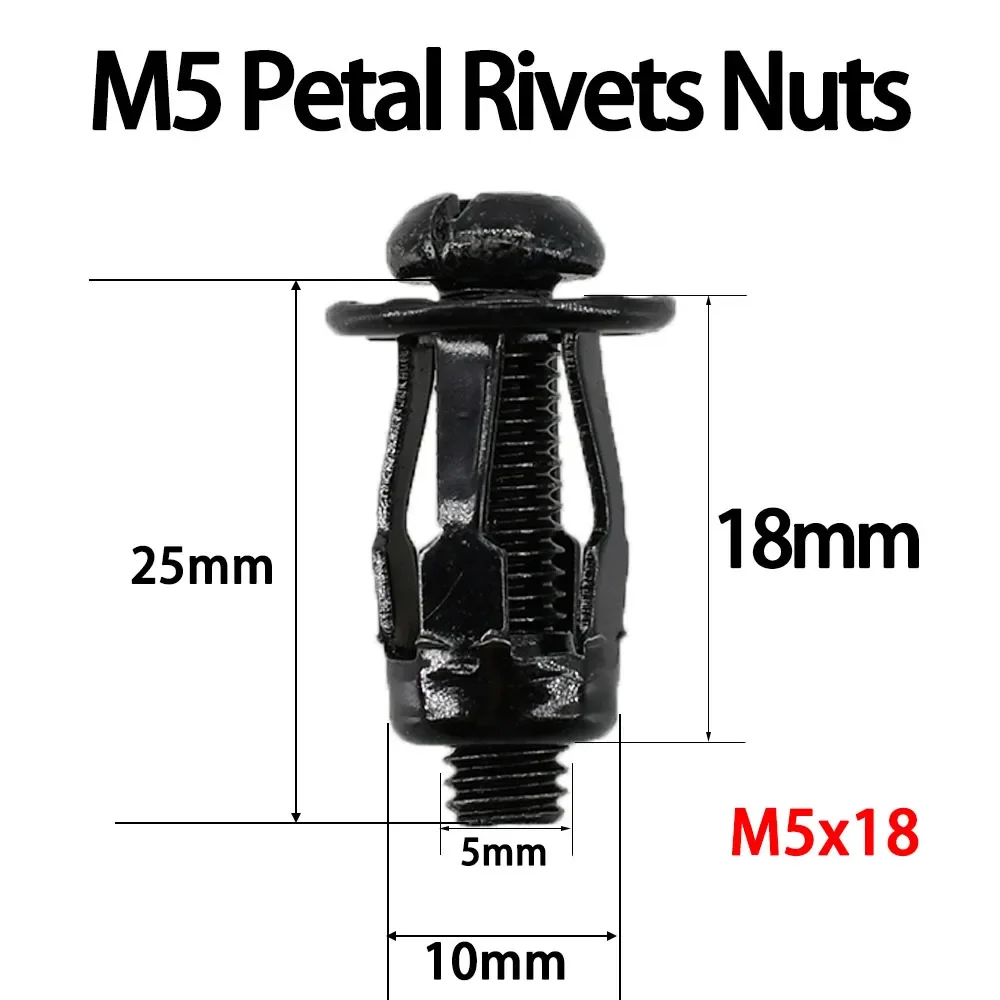 M4 M5 M6 M8 vite di espansione in acciaio al carbonio rivetto dado Set targa pannello morsetto di bloccaggio rivettdado Jack dado a forma di petalo
