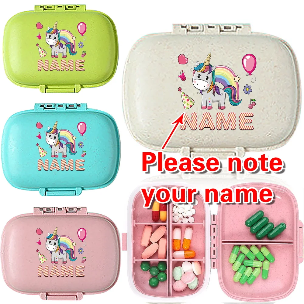 Персонализированное индивидуальное имя, аптечка, дополнительная упаковка для лекарств, контейнер для хранения лекарств, витаминов, коробка для экстренной аптеки