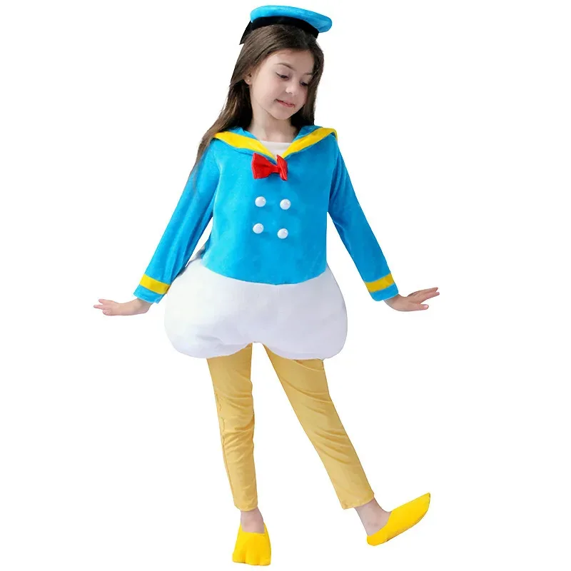 hhh 2025Anime Paperino Costumi Cosplay per bambini Daisy Costume di Natale Ragazzi Ragazze Compleanno Carnevale Abiti da festa
