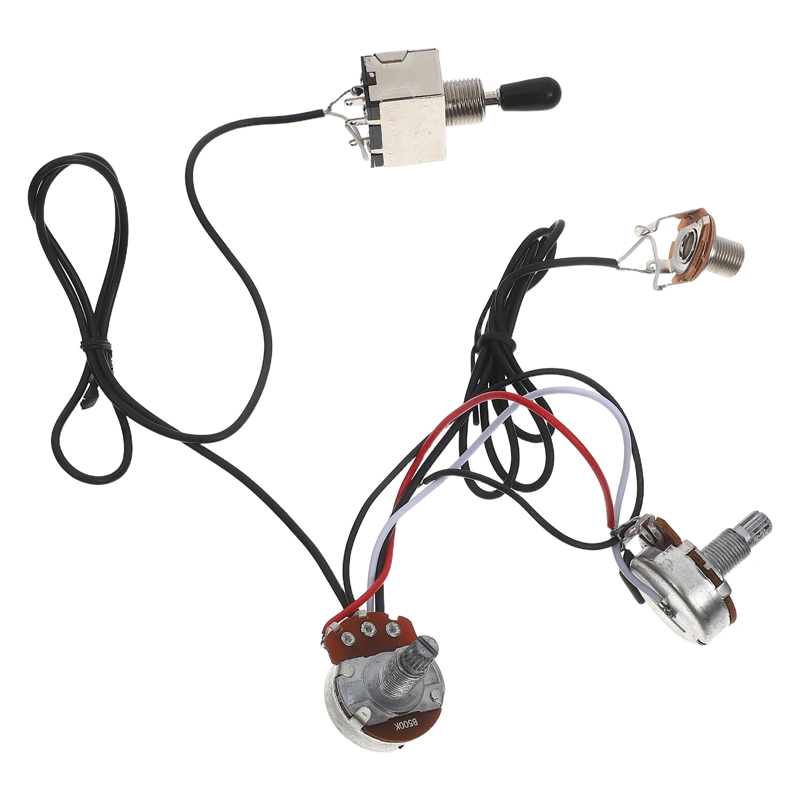 

4pcs Electric Wiring Harness 1T1V 3-Way Toggle Switch Chrome Black Metal Plastic Components Durable Stable Performance Circuit