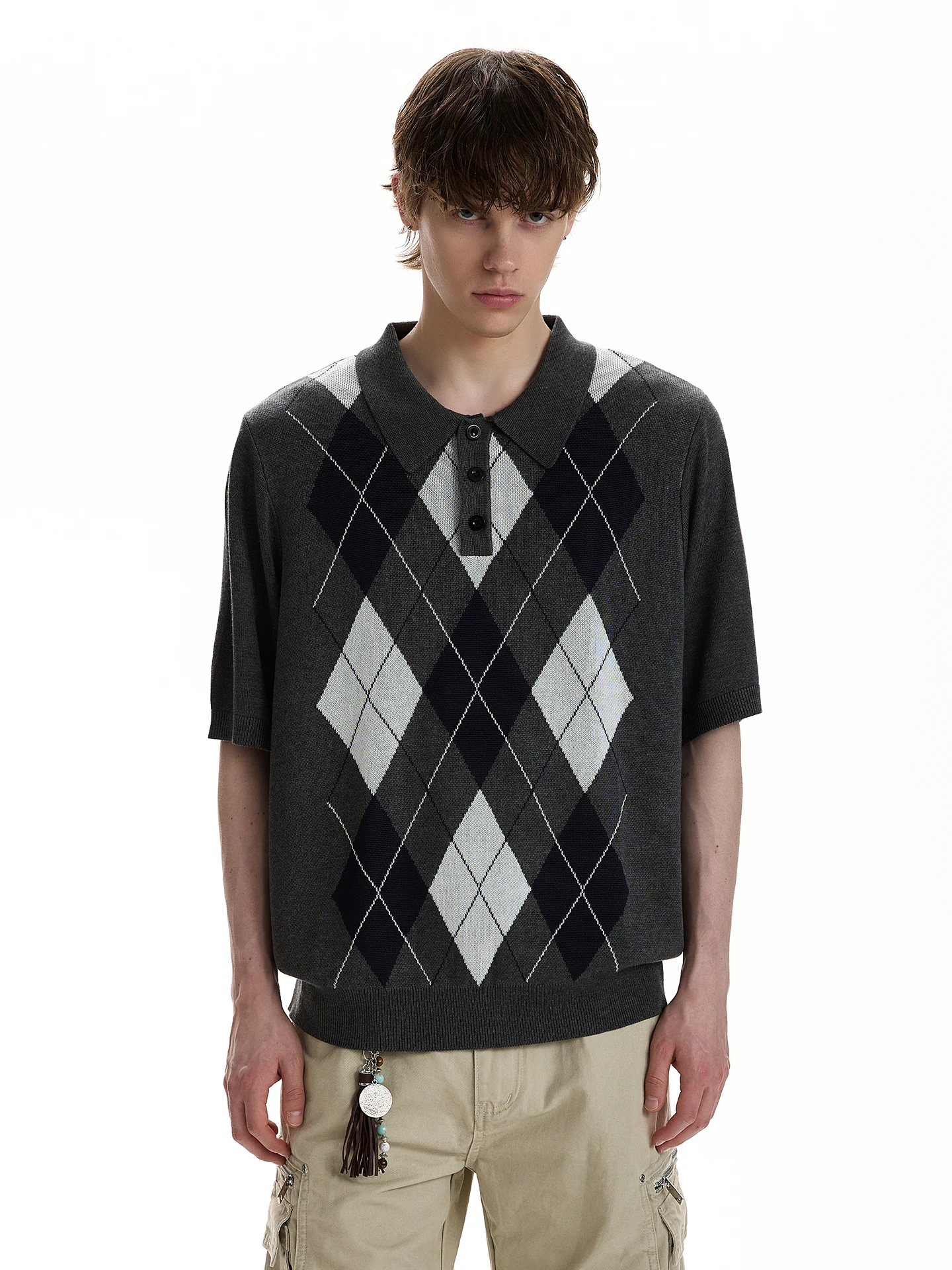 

Футболка PUEE Retro Money Style, женская, с коротким рукавом, из мягкого лиоцелла и шелка, приятная к коже, с ромбовидным узором, летняя