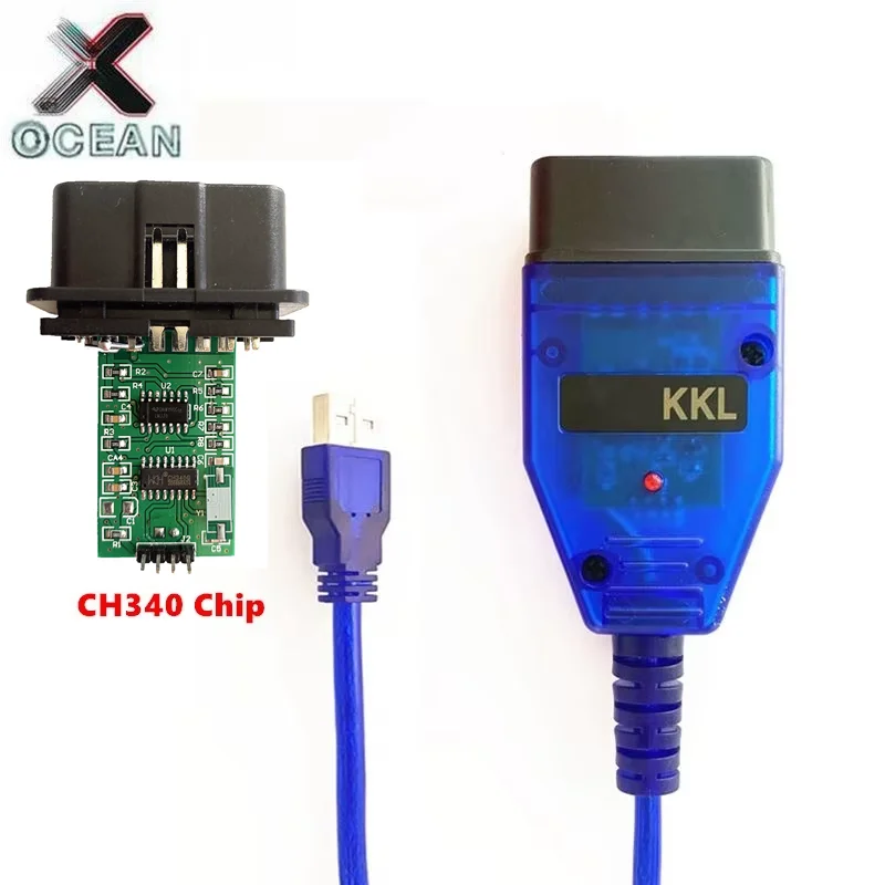 CH340 Chip For VAG KKL 409 OBD2 USB Interface Scanner Cable work For Audi /Seat /VW /Skoda for VAG-KKL 409 Auto Diagnostic Cable