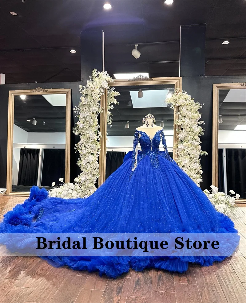 Royal Blue Ball Gown Quinceanera Dresses 2024 With Big Bow Beads Birthday Party Sweet 16 Dress Wedding Gown Customized - AliExpress 320 Royal Blue Ball Gown Quinceanera Dresses 2024 With Big Bow Beads Birthday Party Sweet 16 Dress Wedding Gown Customized - AliExpress 320