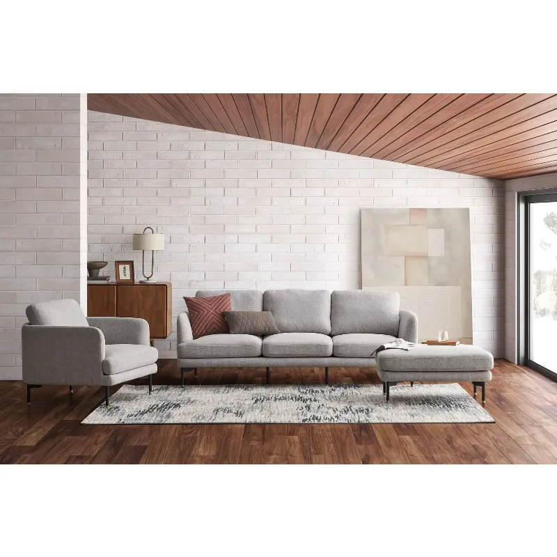 3 Seater Paris Club Fabric Cover Comfortable Leisure Sectional Sofa Set Couch Seating