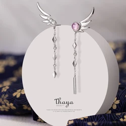 Thaya 100% S925 Sterling Silver Women Earrings 2024 Trending Unique Crystal Earring Studs Fashion Chrismas Birthday Fine Jewelry