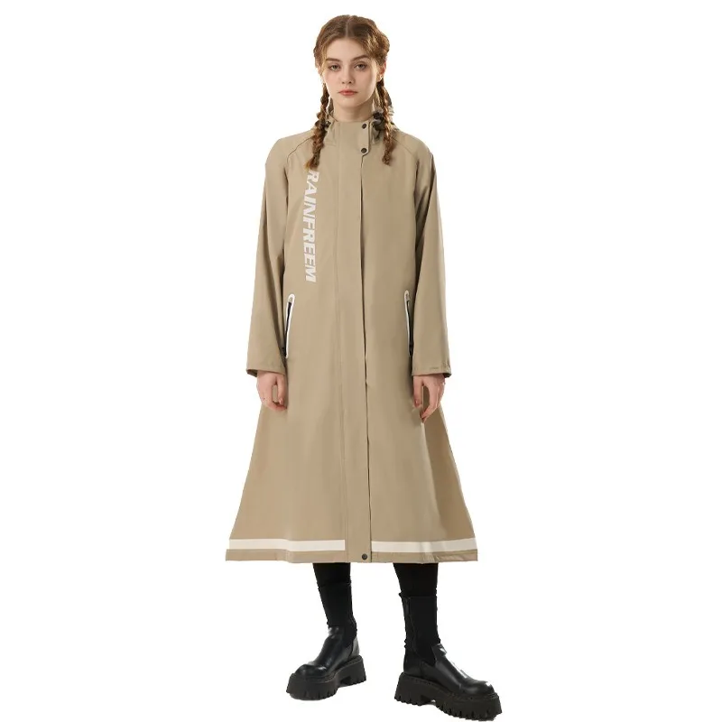 Electric car poncho men's long body takeaway riding enlarged and widened one-piece outdoor girls commuting to work raincoat