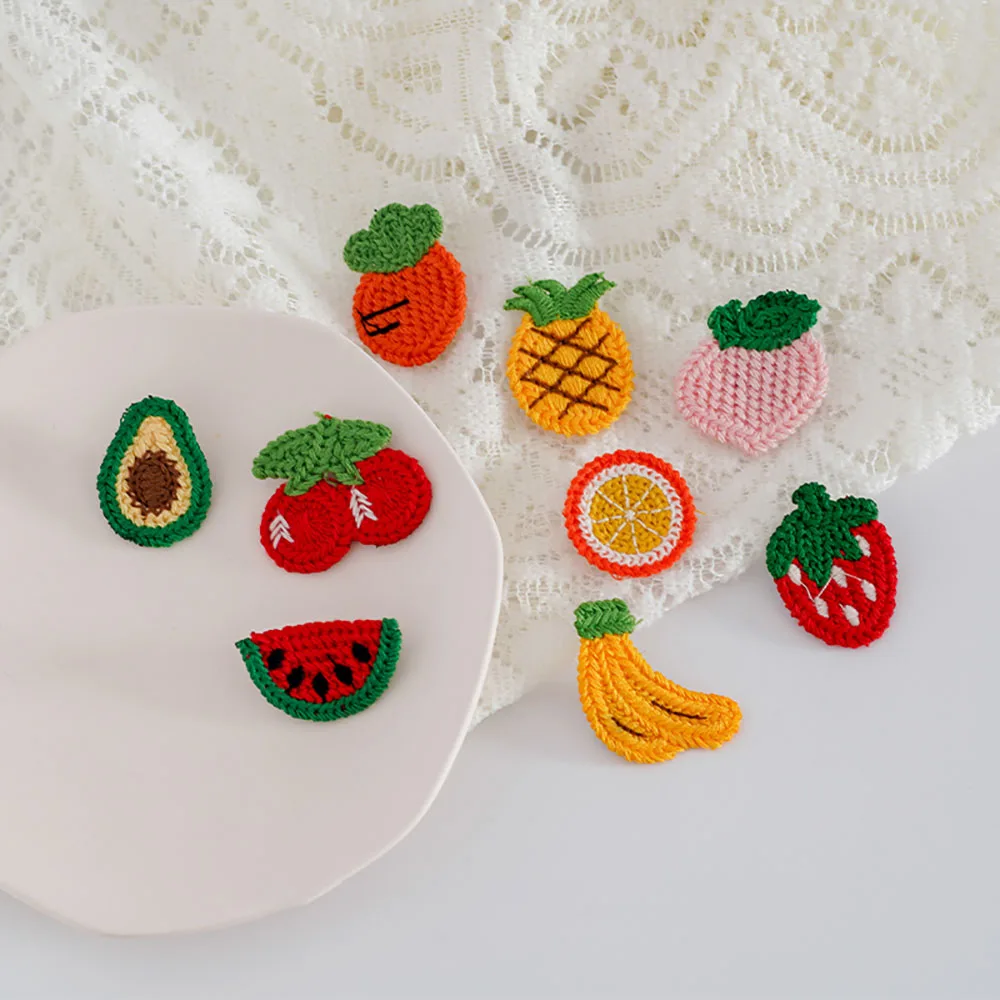 

ZHEN-D Knitwear Crochet Fruits Series Suit Gift Wool Cute Brooch Sweet Food Gift Decoration Dining Table Banana Orange Cherry