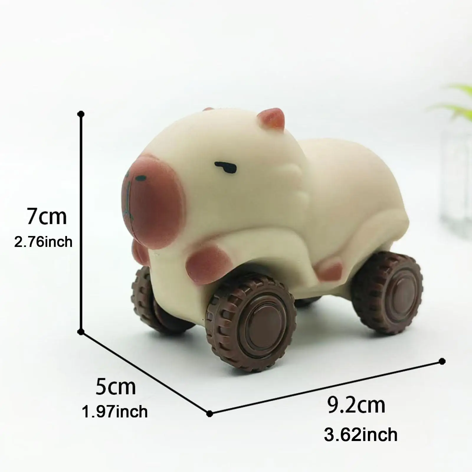 Capibara Tirare Giocattolo Tirare Indietro Auto Del Fumetto Unico Desktop Decor Capibara Sand Slider Sensoriale Agitarsi Auto Giocattolo per I Bambini Ragazzi Regalo