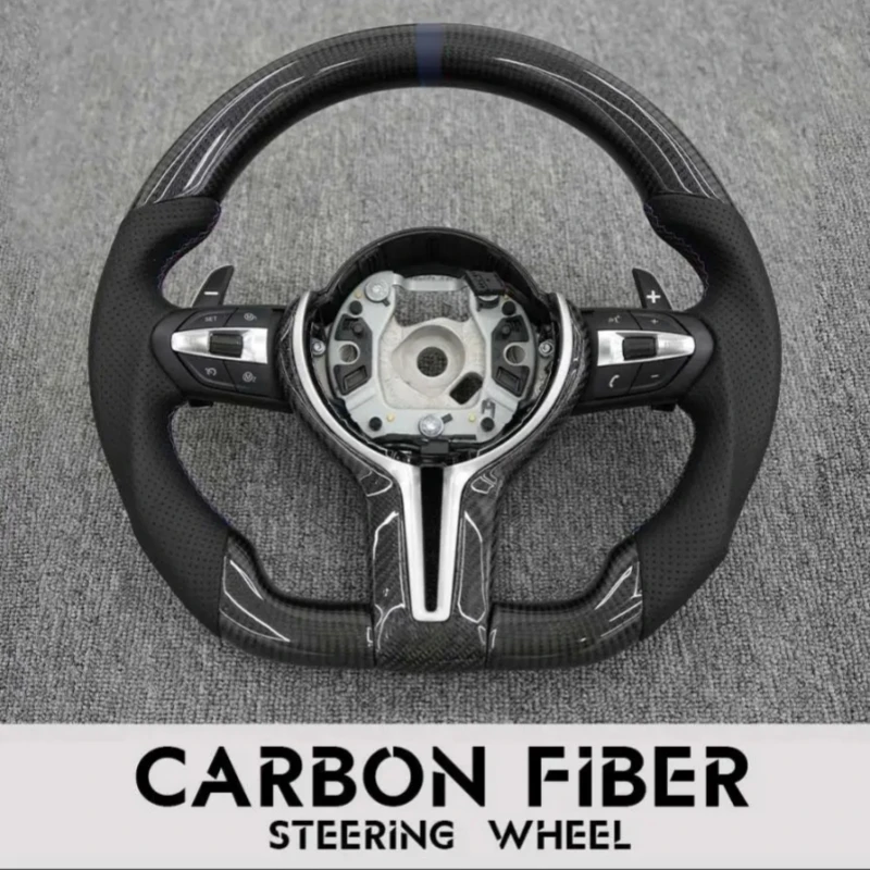 

Carbon Fiber Car Steering Wheel For BMW M M3 M5 M6 F01 F02 F06 F07 F10 F11 F12 F13 F30 F32 F80 F91 E90 E91 E92 Car Accessories