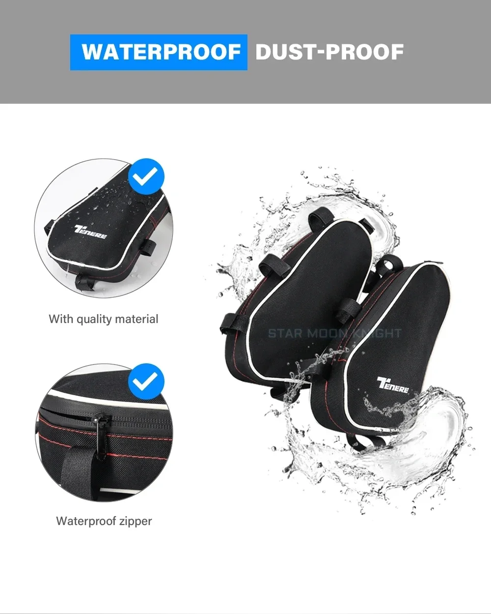 Motorcycle Engine Crash Bars Bag For Yamaha T7 Tenere700 Tenere 700 2019 2020 2021 2022 - Travel Storage Tool Waterproof Bags