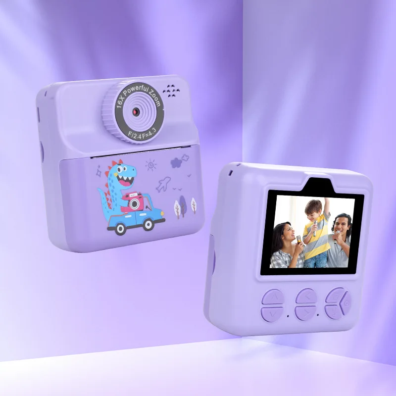 Caméra jouet multifonctionnelle transfrontalière pour enfants, caméra Polaroid instantanée avec impression Selfie, Mini caméra Portable compacte
