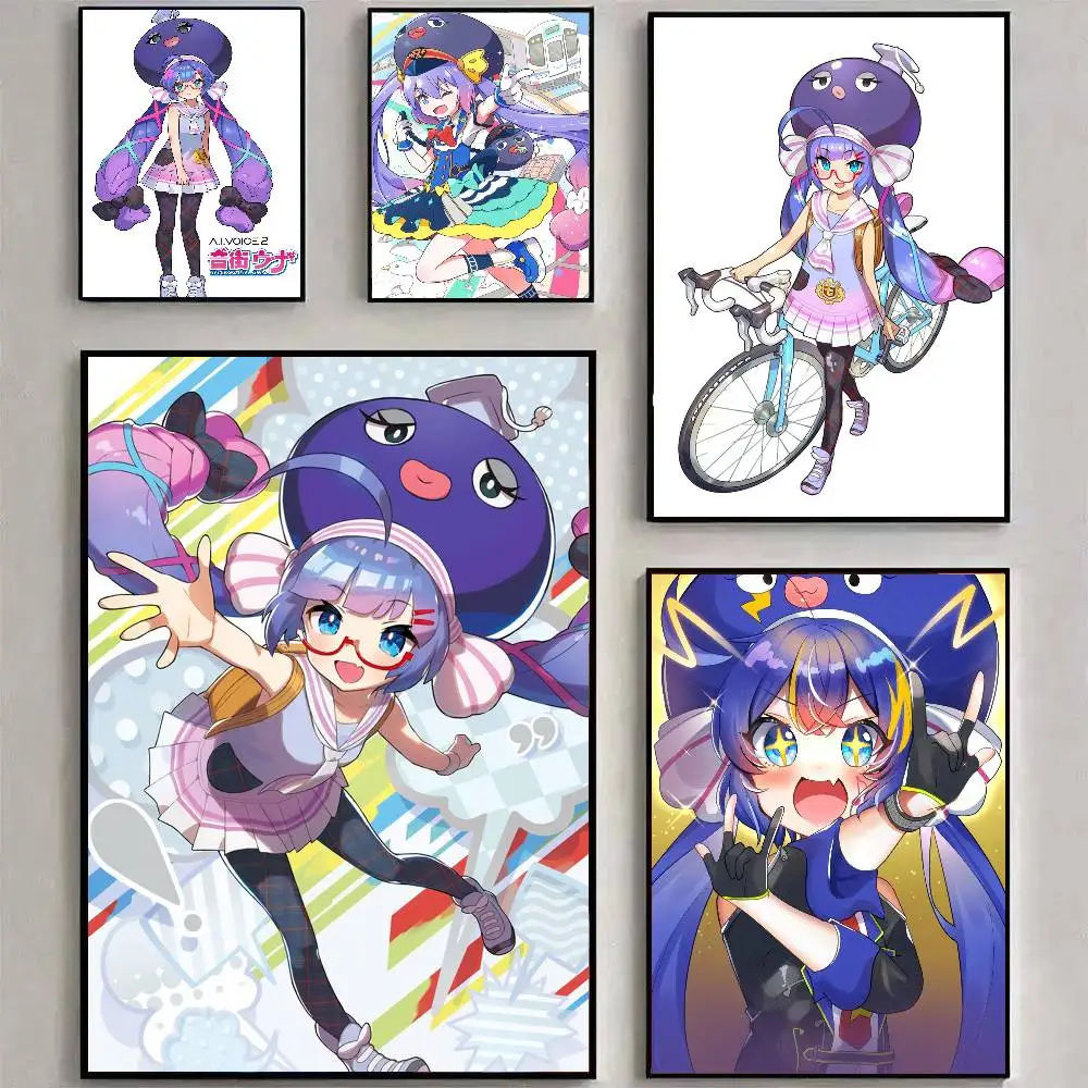 Virtual Singer O-Otomachi Una Art Sticky Wall Waterproof Home Living Room Bedroom Bar Aesthetic Decoration