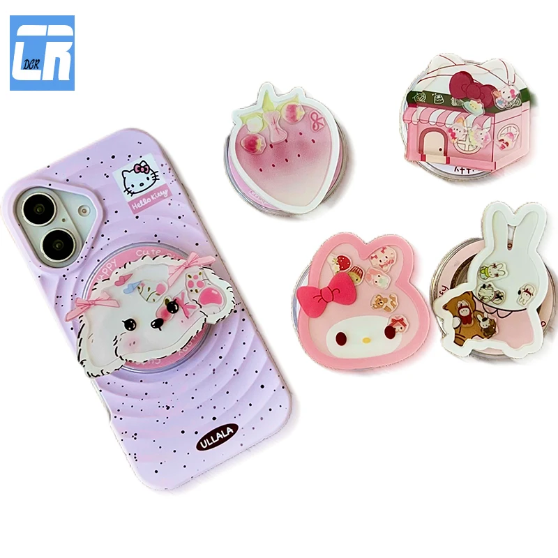 

Супер милый забавный держатель для телефона с медведем и щенком для IPhone, Samsung, Xiaomi, универсальный складной магнитный карманный держатель Tok Lazy Stand Bracket