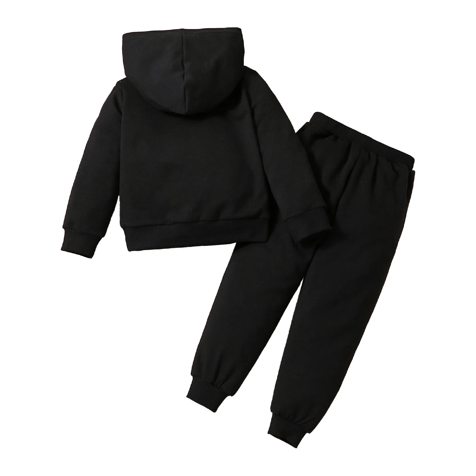 2Pcs Kids Girls Fashion Letter A Sports Set Tracksuit Long Sleeve Hoodie Hooded Sweatshirt+Sweatpants Fitness Sportswear Sets - Image 2