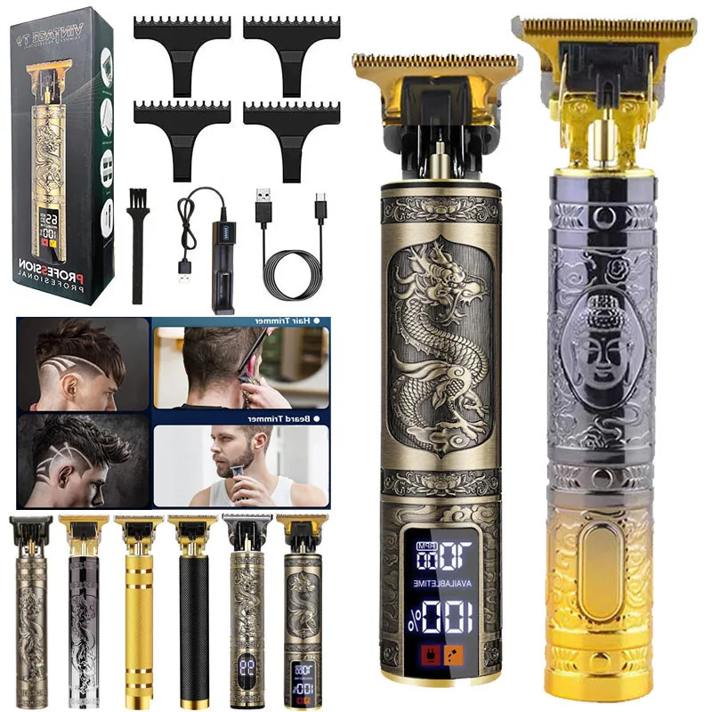 

Hot Sale Vintage Cordless Full Set Edgers Beard Body Barber Shop Professional Electric Hair Clipper Trimmer Cut Cutter Machine