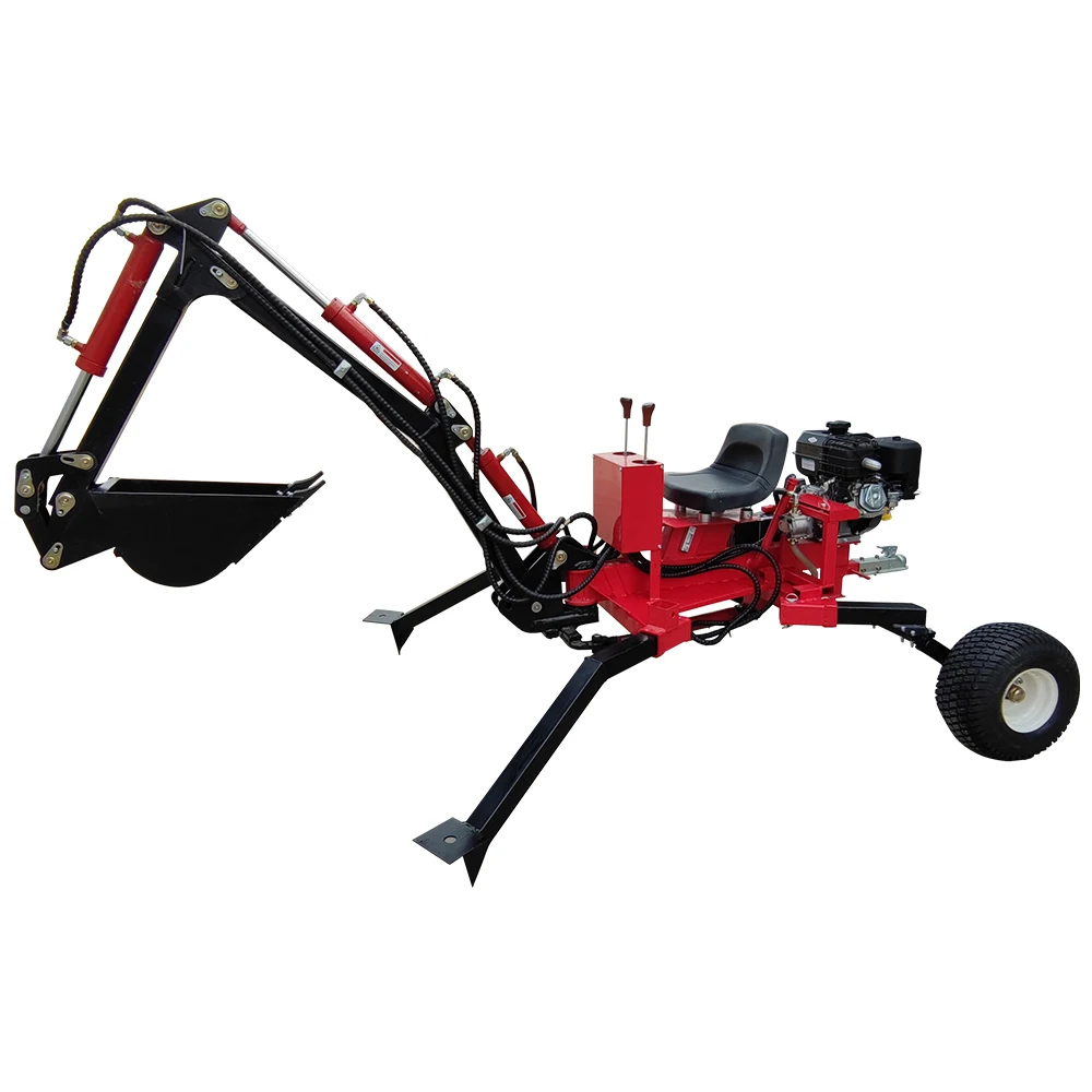 Mini Excavator Spider Digger Machine B&S Engine 13.5HP with Swing Boom and Bucket