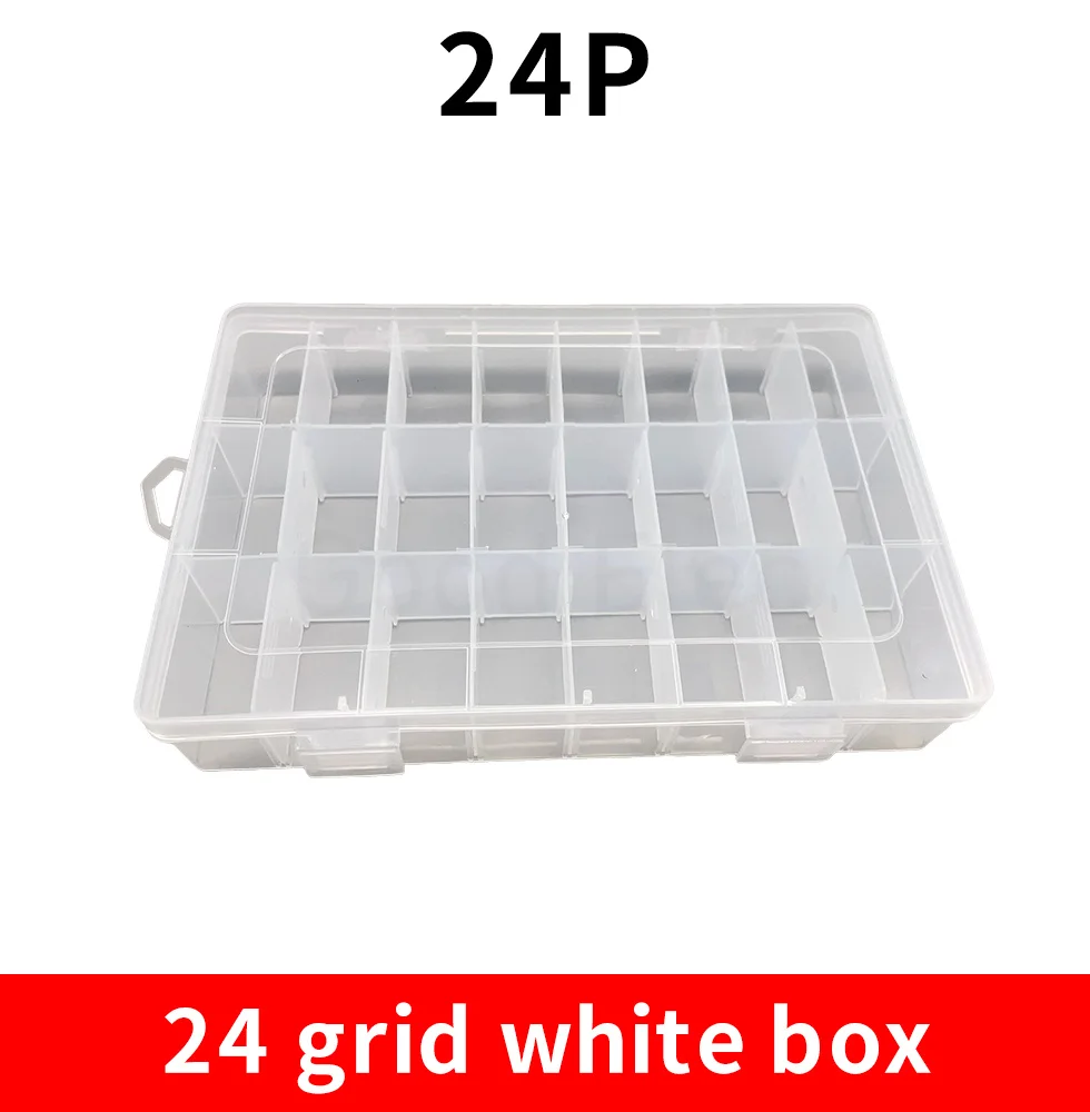 24 Slots Separable Colorful Portable Jewelry Tool Storage Box Container Ring Electronic Parts Screw Beads Organizer Plastic Box