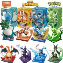 Blokees originais pokemon pikachu eevee charmander charizard greninja meowscarada ceruledge personagens de desenhos animados bloco de construção brinquedo