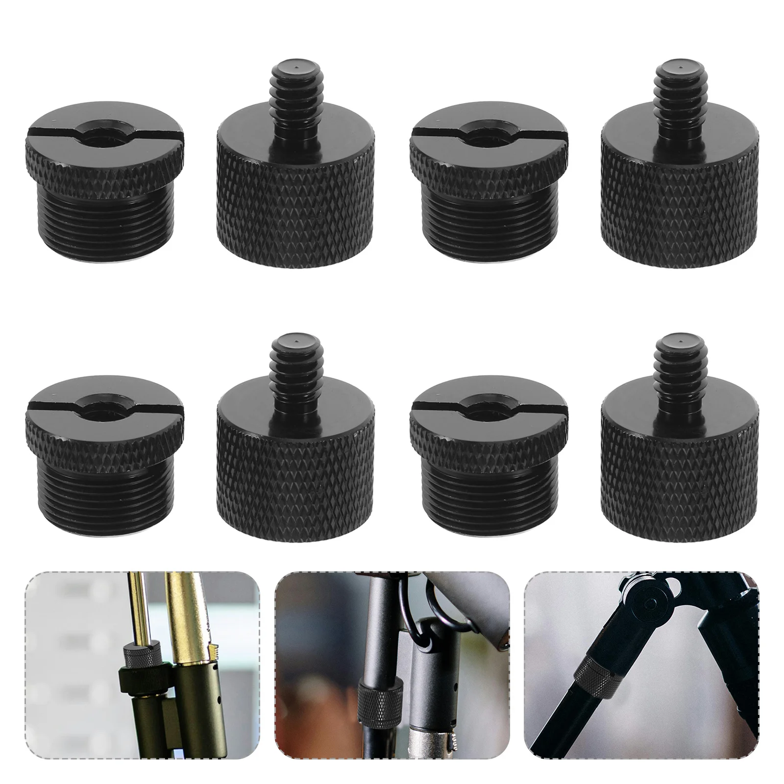 

8Pcs Microphone Stand Adapter Screw Reliable Mic Clip Holder for Boom Arm Desk Microphone Camera Tripod Accessories