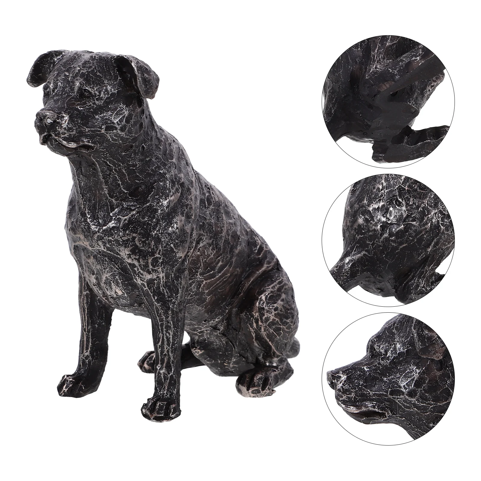 

Retro Hound Statue Decorative Animal Outdoor Resin Figurine Ornaments Statues Puppy