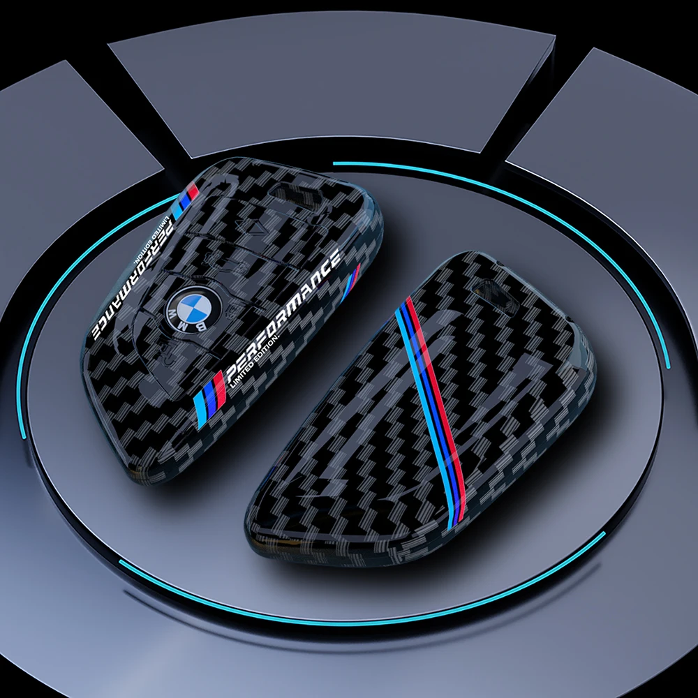 Car Smart Remote Key Case Carbon Fibre Pattern All Inclusive Shell For BMW X1 X2 X3 X4 X5 X6 2016 2017 2018 2019 2020 1 3 5 7 view 5