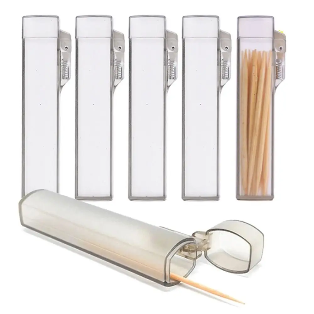 Portable Mini Toothpick Box Transparent Classification Storage Box Object Finishing Box Household Travel