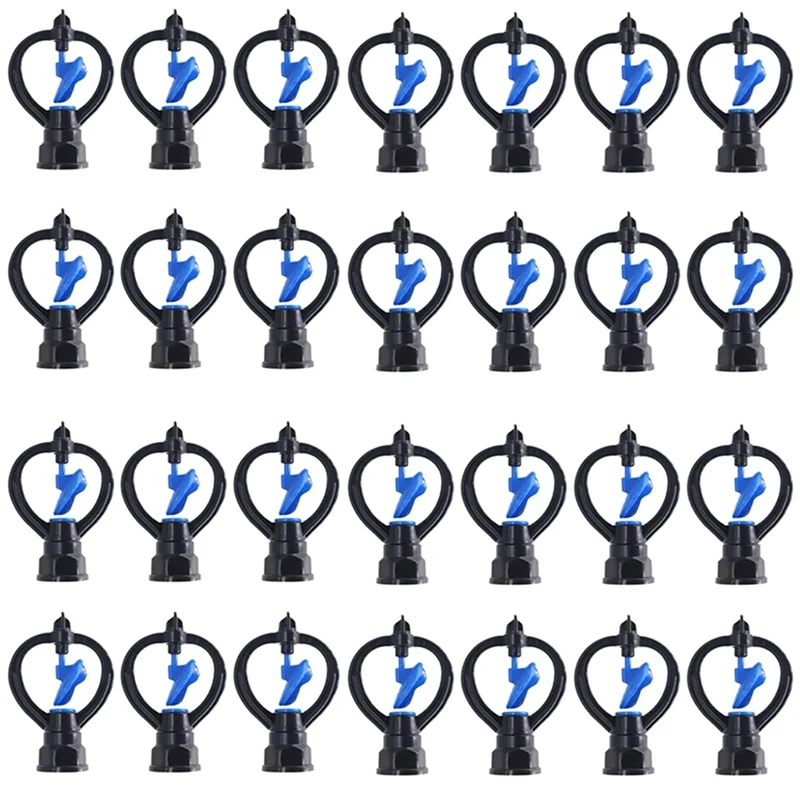 50PCS Butterfly Sprinkler Automatic External Wire Impeller Nozzle 360 Degree Automatic Rotation Sprinkler Irrigation