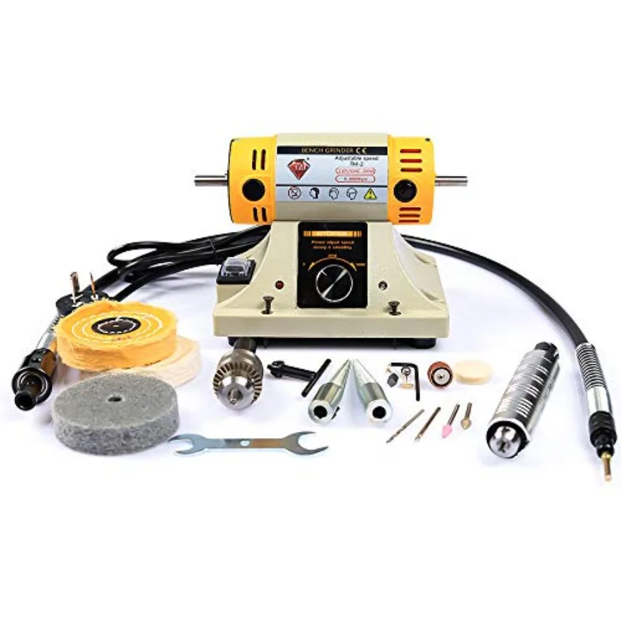 

Adjustable Speed Polishing Machine Multi-Function Bench Lathe Polisher Bench Grinder Polishing Machine Used For Jewelry Making