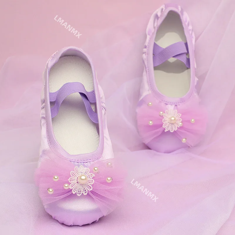 Korean Style Children's Shoe for Girl Ballet Toes Ballroom Dance Shoes Dance Shoes Women Practise Ballerina Shoes Women Ballet