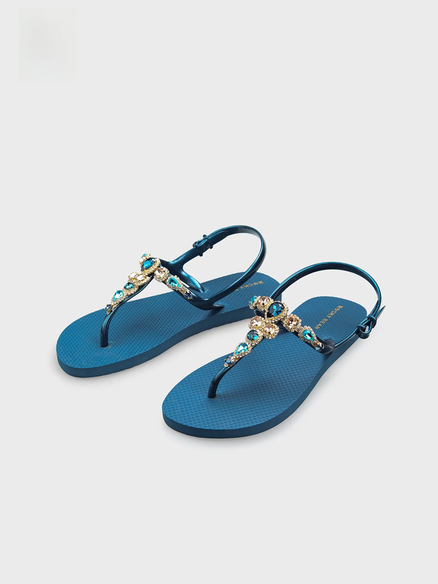 

Летние женские модные удобные пляжные шлепанцы-сандалии с Y-образными ремешками и стразами в стиле феи, коллекция 2026 года