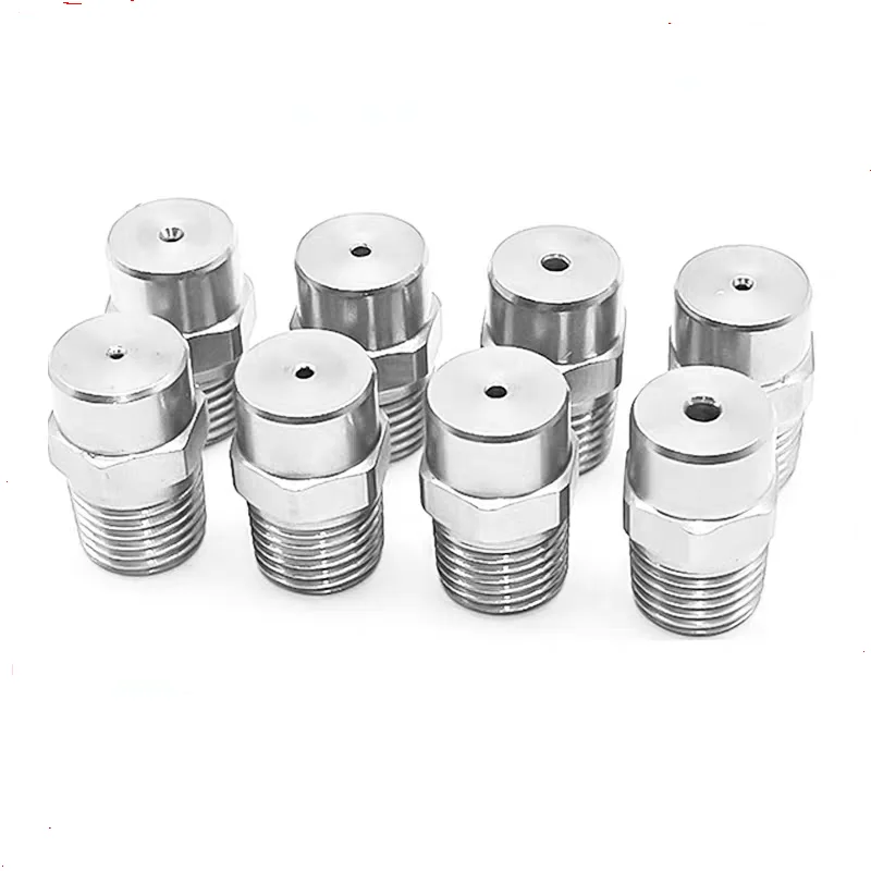 1/8' 1/4' Air and Gas Washing Full Cone Nozzle, Square Standard Angle Solid Jet Nozzle, Stainless Steel Full Cone Spray