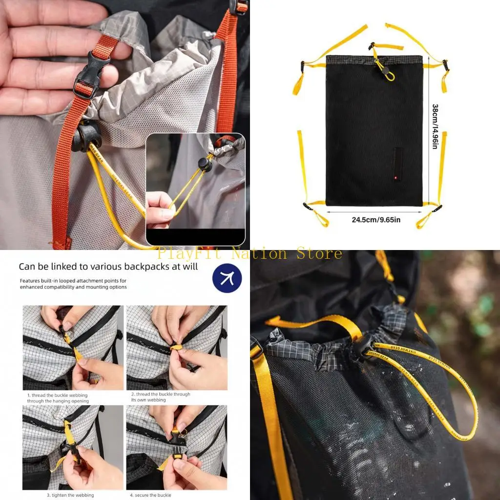 Accesorio para mochila 242F Separación en seco y húmedo Capacidad 6 litros Correas ajustables Universales