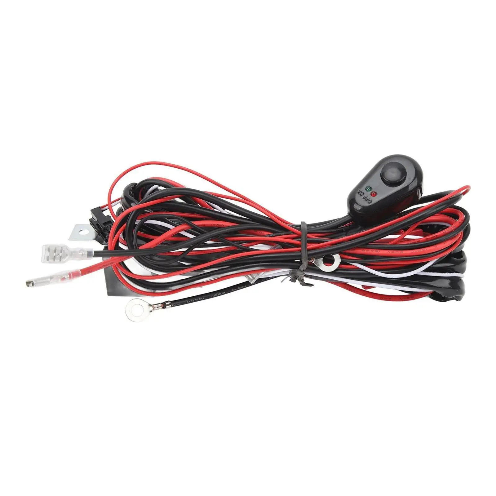 Juego de arnés de cableado de barra de luz LED de trabajo para coche, interruptor de relé de reemplazo para DC 12V 40A