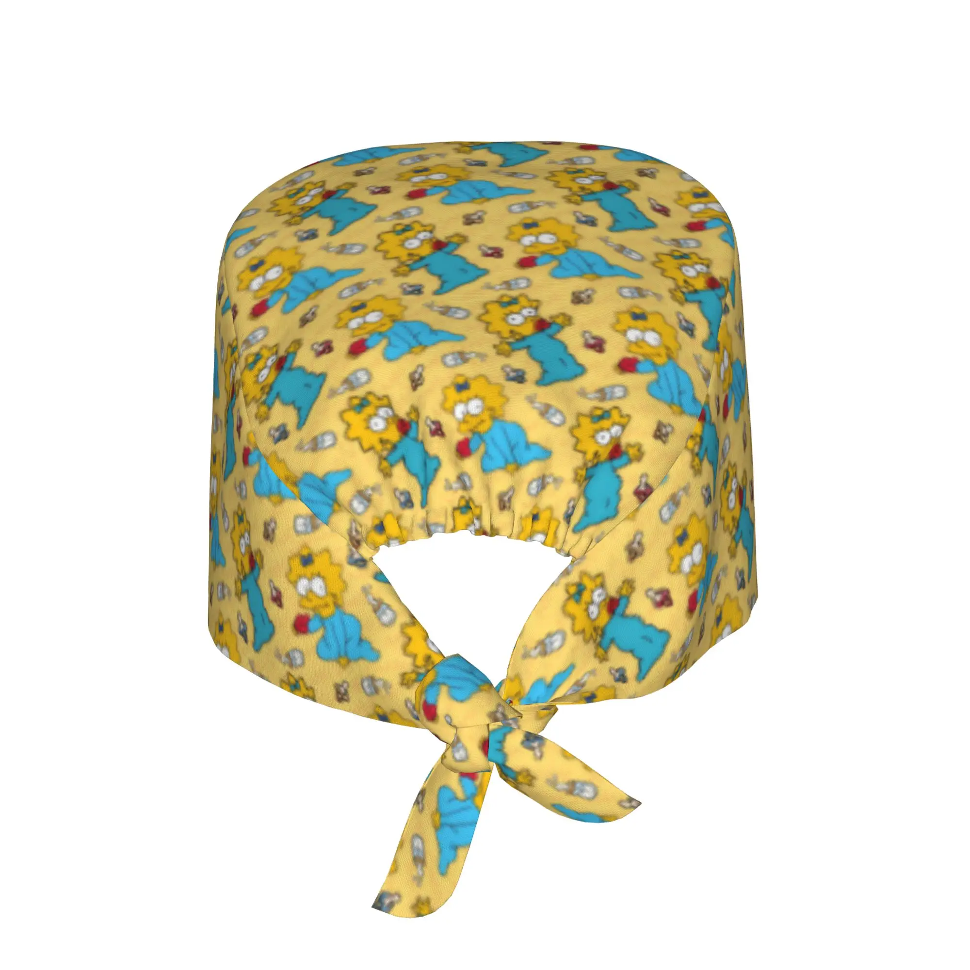 Custom S-Simpsoned Cartoon Medical Staff Scrubs Hat Unisex Homer Manga For Chef Hat Scrub Caps