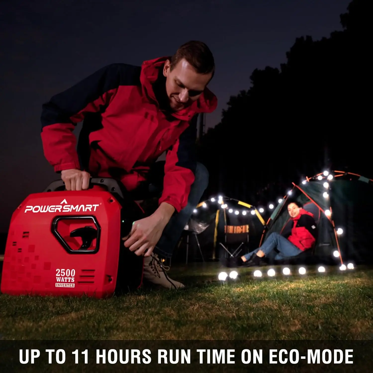 2500-Watt Portable Gas Inverter Generator, Super Quiet, High Fuel-Efficient Generator, Lightweight, CARB Compliant PS5025