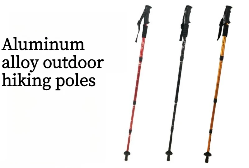 

New outdoor telescopic aluminum alloy men's and women's mountaineering equipment telescopic mountaineering pole