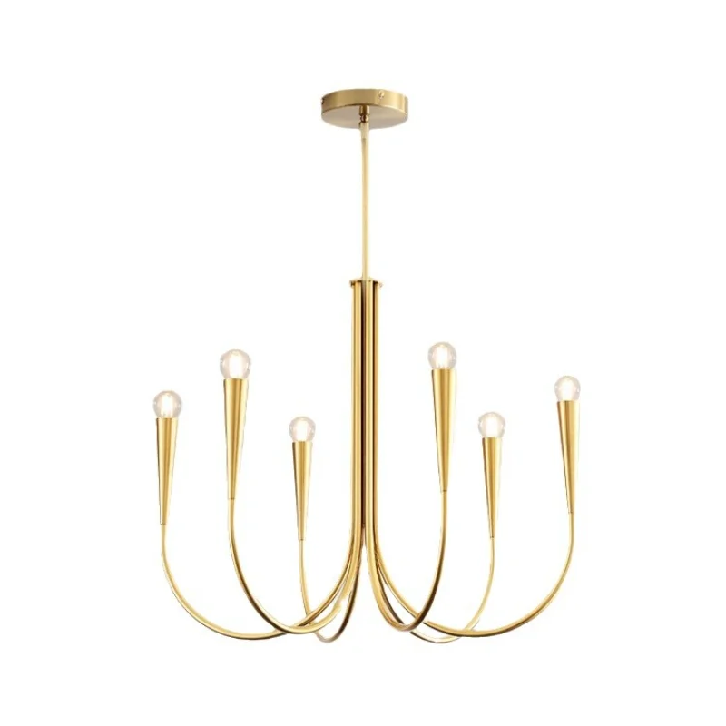 

Light luxury chandelier antique retro model room banquet hall living room dining room personalized candle chandelier