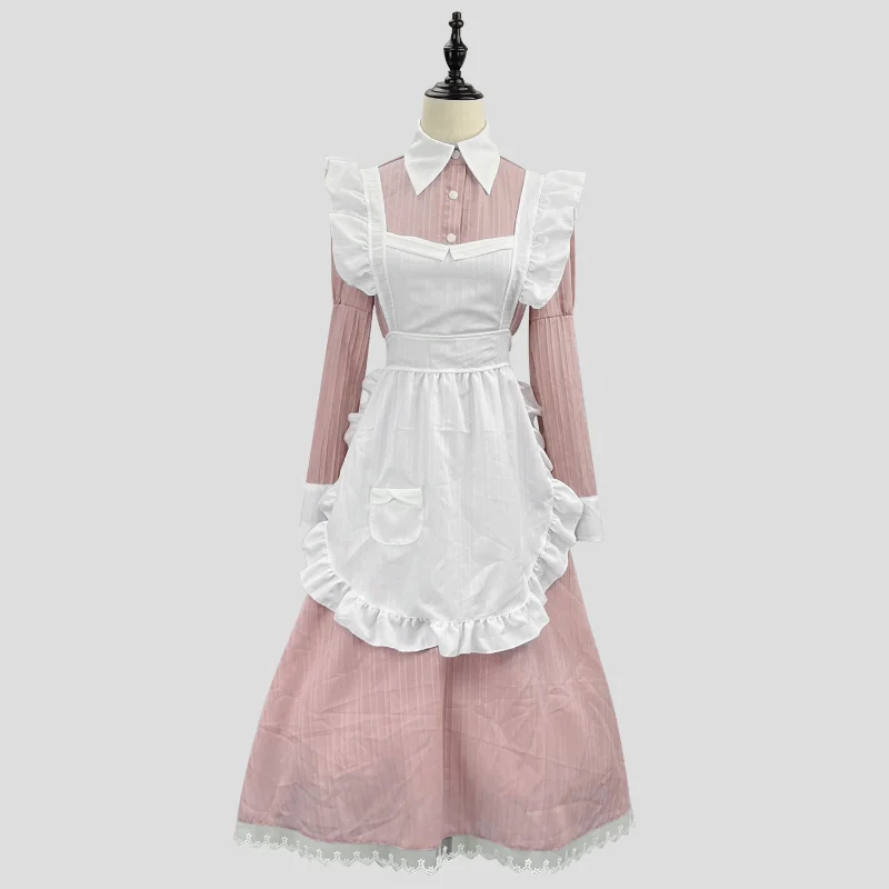 Girl Lolita Dress Sweet Japanese Women Lolita Maid Dress Bow Tie Harajuku Girl Hotsweet Maid Mini Dress Y2k Anime Maiden