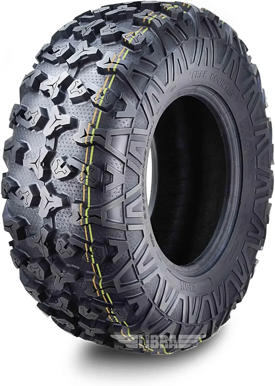 Free Country Set of 4 HD 8PR UTV ATV Tires 27x9-14 27x9x14 w/Featured Full Side Lugs/Scuff Guard 10325