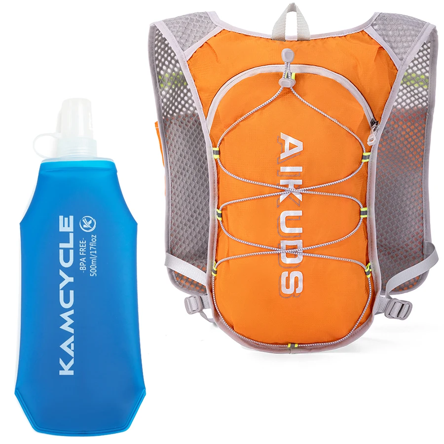 Running Hydration Vest ,Lightweight Insulated Pack with 500ml Soft Flask Daypack for Hiking Trail Running Cycling Race Marathon