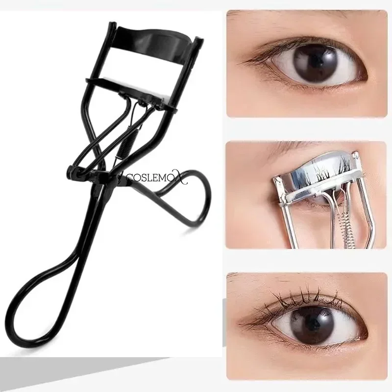 1/2pcs Eyelash Curler Stainless Steel Eyelash Curler with Rubber Strips Natural Curly Applicator Cosmetic Beauty Makeup Tool