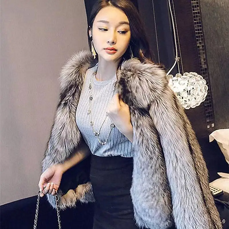 New 2024 Women Autumn Winter Casual Thickened Faux Fur Coat ry Warm  Outerwear Slim Fit   Short Jackets T877