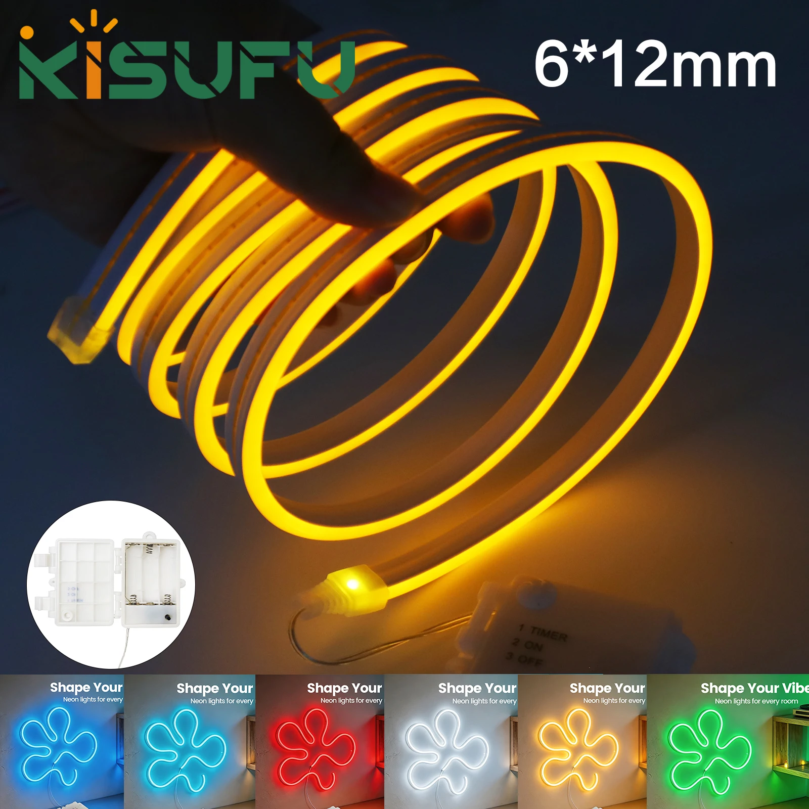 Battery Power 5V LED Neon Strip 2835 120LED/M Waterproof Blue White Warm Red Flexible Neon Tape Room Game TV DIY Linear Lighting