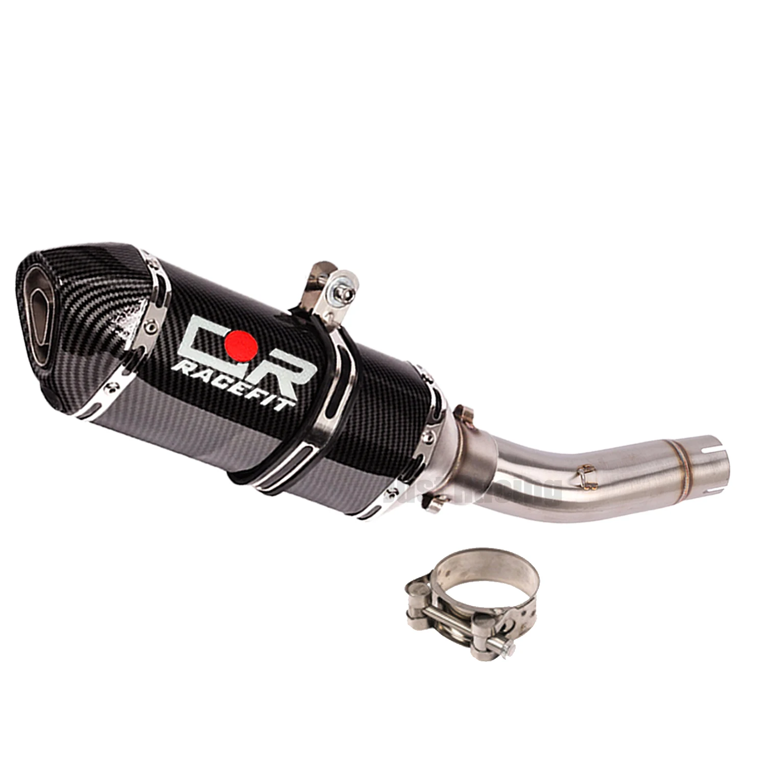 51mm Exhaust System Slip on Mid Link Carbon Muffler Pipe For Suzuki SV650 sv 650 SV650X 2016-2021 view 3