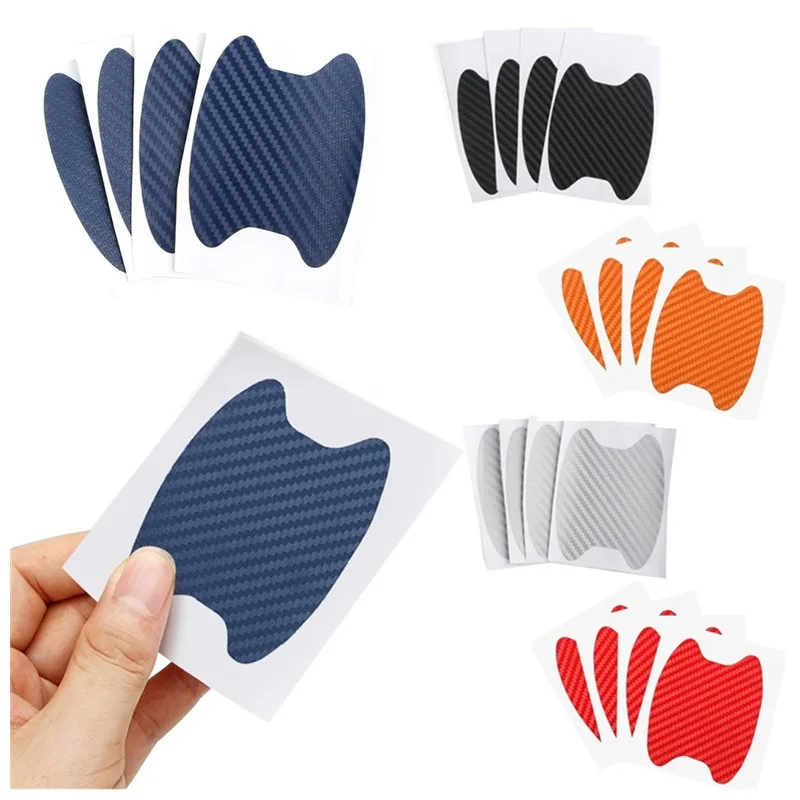 

4Pcs/Set Auto Handle Protection Film Car Door Sticker Carbon Fiber Scratches Resistant Cover Stickers Styling Accessories